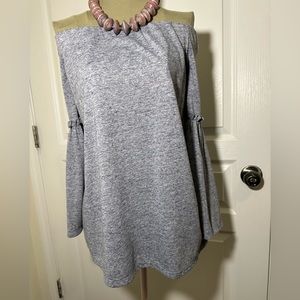 Halston Off-the-Shoulder Top w/Ruffled Sleeve